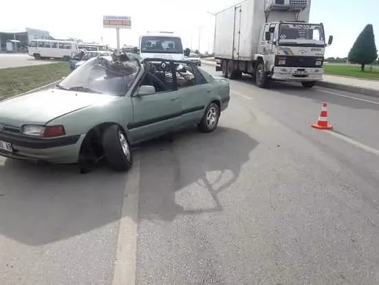 Vincin Açılan Kolu Otomobilin Tavanına Çarptı: 1 Yaralı