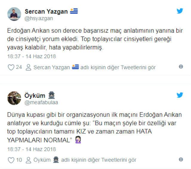 Dünya Kupası İlk Maçında TRT spikeri Erdoğan Arıkan'a Tepki Yağdı
