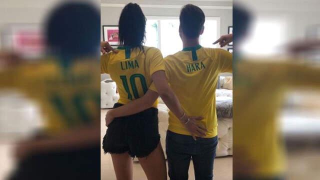 Adriana Lima'dan Metin Hara'yla Birlikte Brezilya Formalı Paylaşım