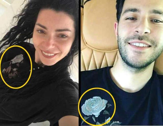 Merve Boluğur ve Hakan Sabancı Aynı Tişörtle Poz Verdi