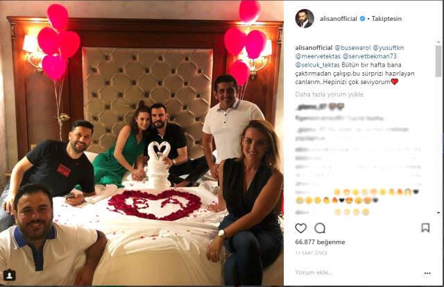 Alişan'a Güllü Mumlu Doğum Günü Sürprizi