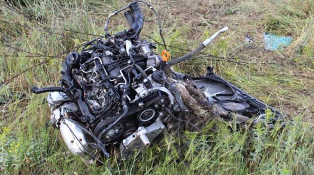Karıştığı Kazanın Ardından Takla Atarak Tarlaya Uçan Aracın Motoru Yerinden Fırladı