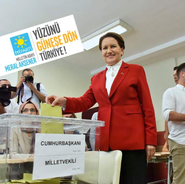İYİ Parti'nin Cumhurbaşkanı Adayı Meral Akşener, Oyunu Kullandı