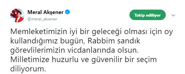 İYİ Parti'nin Cumhurbaşkanı Adayı Meral Akşener, Oyunu Kullandı