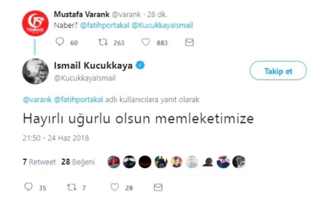 Mustafa Varank, Fatih Portakal ve İsmail Küçükkaya'ya Twitter'da Tepki Gösterdi: Naber?