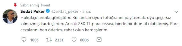 Sedat Peker, Vatandaşlara Çağrı Yaptı: Verdiğiniz Oyun Pusulasını Paylaşın, Cezanızı Ben Öderim