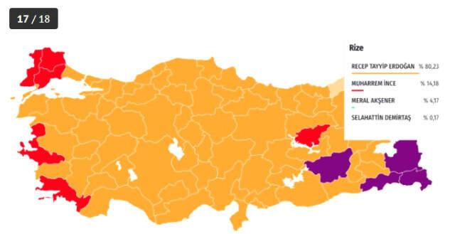 24 Haziran seçimlerinde Erdoğan hangi illerde rekor kırdı?