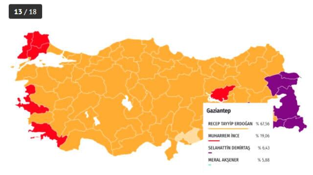 24 Haziran seçimlerinde Erdoğan hangi illerde rekor kırdı?