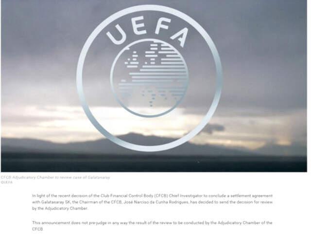Son Dakika! UEFA, Galatasaray Kararını Gözden Geçirecek