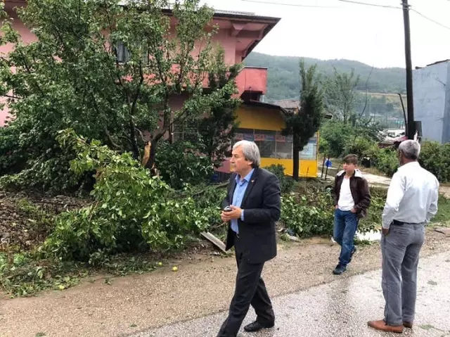 Osmaneli'de Dolu Büyük Zarara Yol Açtı Osmaneli'de Dolu Büyük Zarara Yol Açtı