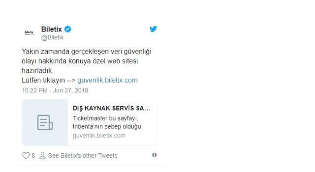 Biletix Müşterilerinin Bilgileri Çalındı