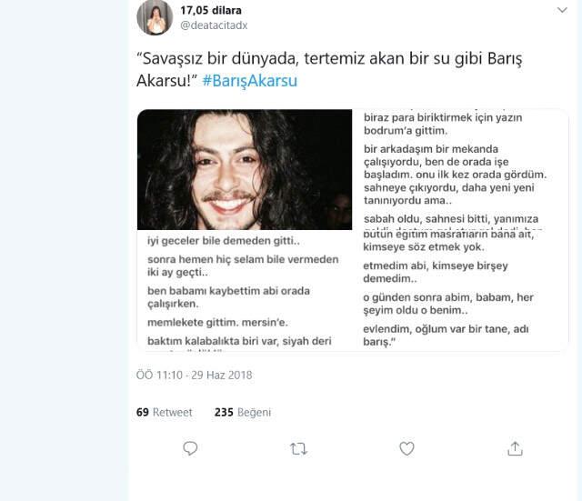 Barış Akarsu 39. Doğum Gününde Sevenleri Tarafından Sosyal Medyada Anıldı. Barış Akarsu Kimdir?