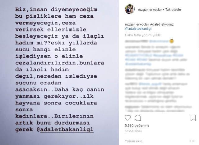 Rüzgar Erkoçlar, Peş Peşe Gelen Çocuk Ölümlerinin Ardından Adalet Bakanlığı'ndan İdam İstedi