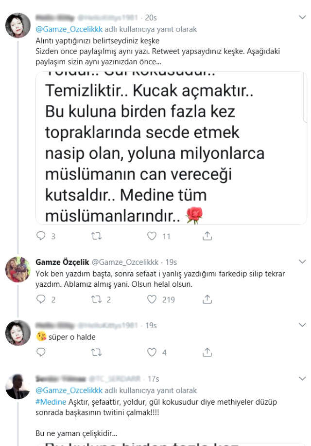 Gamze Özçelik, Yaptığı 'Medine' Paylaşımı Sosyal Medyayı Karıştırdı