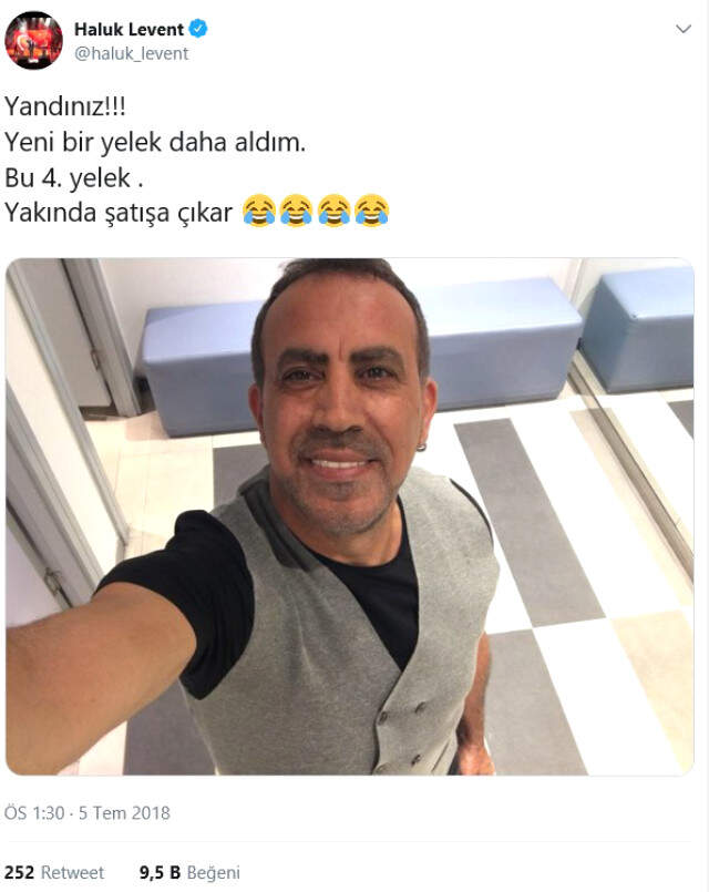 Satttığı 3 Yelekle İhtiyaç Sahiplerine Yardım Eden Haluk Levent, 4'üncü Yeleğini Satın Aldı