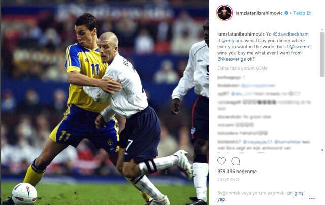 Zlatan Ibrahimovic'ten David Beckham'a İlginç Teklif
