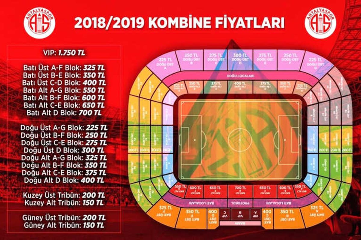 Antalyaspor'da Kombine Fiyatları Açıklandı