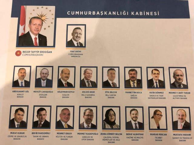 Son Dakika! Başkan Erdoğan, Yeni Sistemin İlk Kabinesini Açıkladı