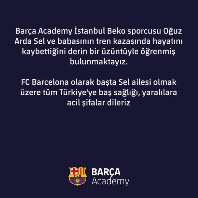 Tren Kazasında Hayatını Kaybeden Oğuz Arda Sel, Barcelona'nın Futbolcusuymuş