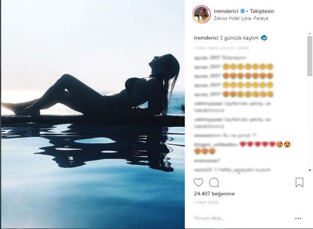 İrem Derici'nin Bikinili Fotoğrafı Sosyal Medyada Olay Yarattı
