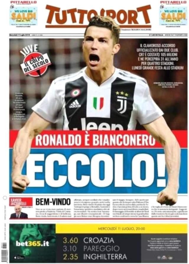 Juventus'un Cristiano Ronaldo Transferi, İtalyan Basınını Salladı