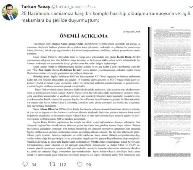 Tarkan Yavaş, Erdoğan ve Bahçeli'ye Seslendi!