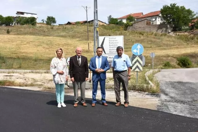 Vali Çeber, Yapımı Biten Sıcak Asfalt Yollarını İnceledi