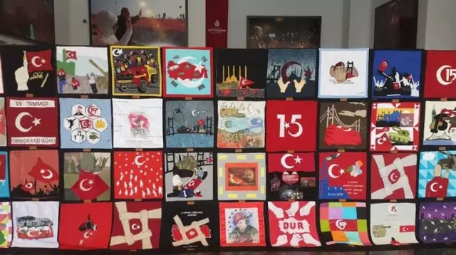 Köylü Kadınların 15 Temmuz Çalışması İstanbul'da Sergilendi Köylü Kadınların 15 Temmuz Çalışması İstanbul'da Sergilendi