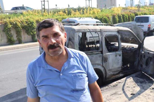 Şanssız Adamın 15 Dakika Önce Satın Aldığı Araç, Seyir Halindeyken Alev Aldı