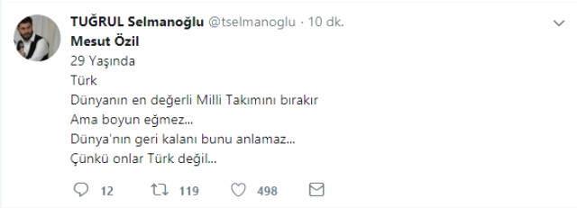 Alman Milli Takımını Bırakma Kararı Alan Mesut Özil'e Destek Yağdı