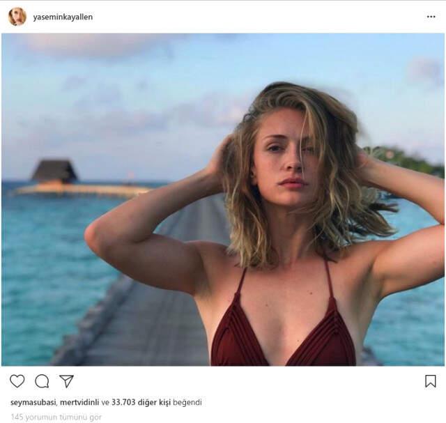 Oyuncu Yasemin Allen, Sosyal Medyadaki Paylaşımında Duru Güzelliği ile Takipçilerini Büyüledi