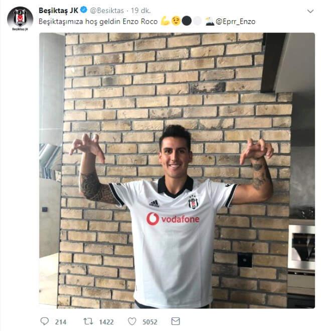 Son Dakika! Beşiktaş, Enzo Roco'yu Transfer Ettiğini Açıkladı