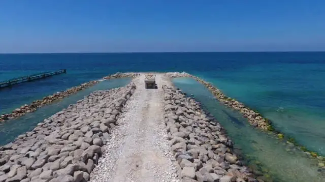 İsrail, Gazze Sınırında Deniz Duvarının İnşasına Devam Ediyor İsrail, Gazze Sınırında Deniz Duvarının İnşasına Devam Ediyor