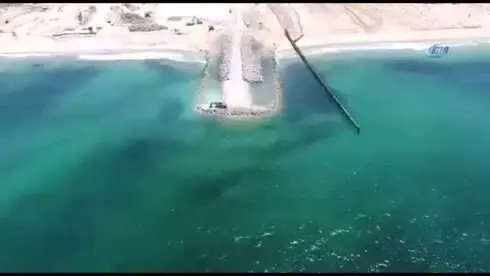 İsrail, Gazze Sınırında Deniz Duvarının İnşasına Devam Ediyor İsrail, Gazze Sınırında Deniz Duvarının İnşasına Devam Ediyor