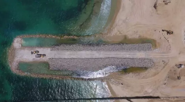 İsrail, Gazze Sınırında Deniz Duvarının İnşasına Devam Ediyor İsrail, Gazze Sınırında Deniz Duvarının İnşasına Devam Ediyor