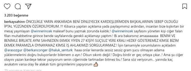 Aynı Tarihte Konser Ayarlayan Berkay Sahneye Çıkacağı Mekan Sahibiyle Birbirine Girdi