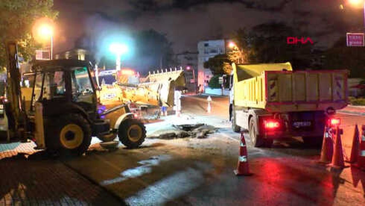 Nispetiye Caddesi'nde Yoldaki Göçük Kapatıldı