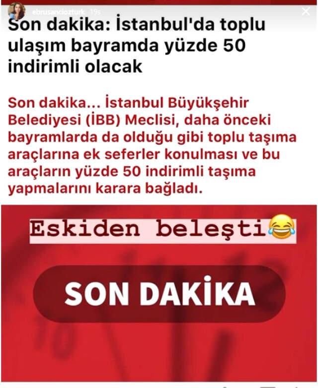 Eski Model Ebru Şancı, Bayramda Toplu Taşıma Ücreti İndirimini Beğenmedi