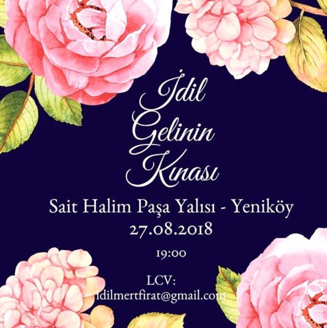 Eylül Ayında Mert Fırat'la Evlenecek Olan İdil Fırat'ın Kına Davetiyesi Ortaya Çıktı