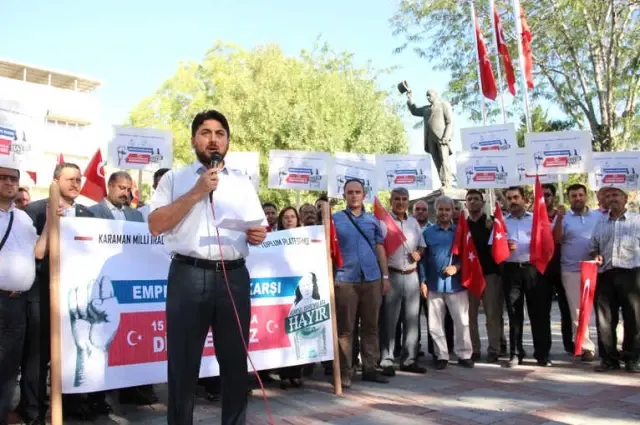 Karaman'da Stk'lar, ABD'nin Yaptırımlarını Protesto Etti