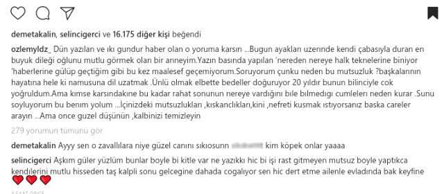 Demet Akalın, Takipçisinin Çirkin Yorumuna Maruz Kalan Özlem Yıldız'a İlginç Yorumla Moral Verdi