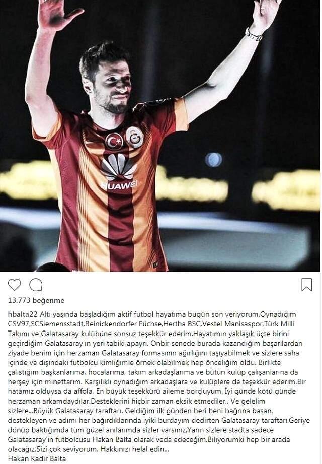 Hakan Balta, Futbol Kariyerine Nokta Koydu
