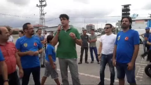 Motosiklet Festivali'nde Yürekleri Ağza Getiren An Kamerada
