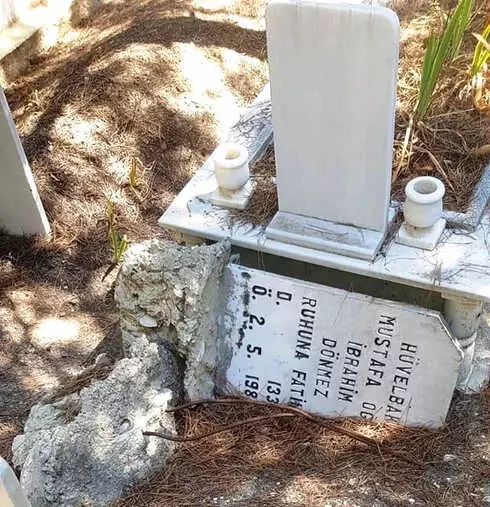 Gurbetçi Vatandaşın Mezarlık Tepkisi Gurbetçi Vatandaşın Mezarlık Tepkisi