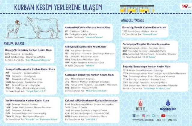 İbb, Kurban Merkezlerine Özel Seferler Düzenliyor İbb, Kurban Merkezlerine Özel Seferler Düzenliyor
