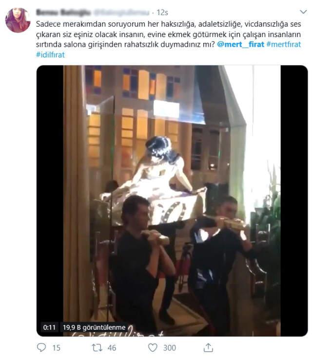 Mert Fırat, Kına Gecesinde Salona Taht Üstünde Giriş Yapan Sevgilisi İdil Fırat'dan Dolayı Eleştiri Oklarının Hedefi Oldu