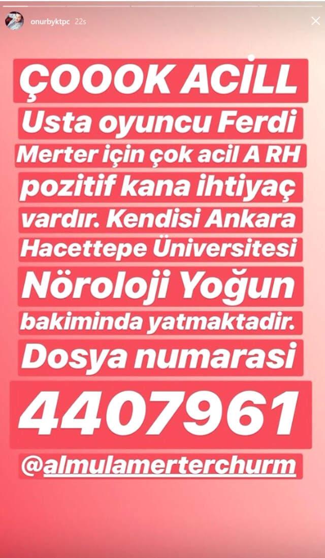 Yoğun Bakımda Olan Ferdi Merter Fosforoğlu'nu, Kiralık Aşk Oyuncuları Unutmadı! Oyuncu İçin Kan Çağrısı Yaptılar