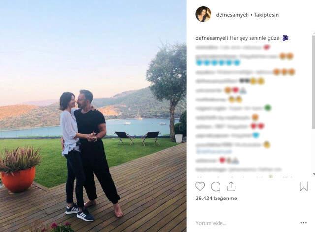 Defne Samyeli, Sosyal Medya Hesabından İlk Kez Cem Yılmaz'la Fotoğraflarını Paylaştı