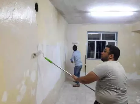 Köy Okulunun Tadilatını Yapıp, Boyadılar