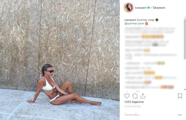 Sosyetik Güzel İvana Sert Bikinili Paylaşımı ile Alay Konusu Oldu